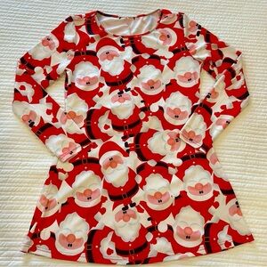 Women’s Christmas Santa Holiday Party Dress Tunic Medium Long Sleeve